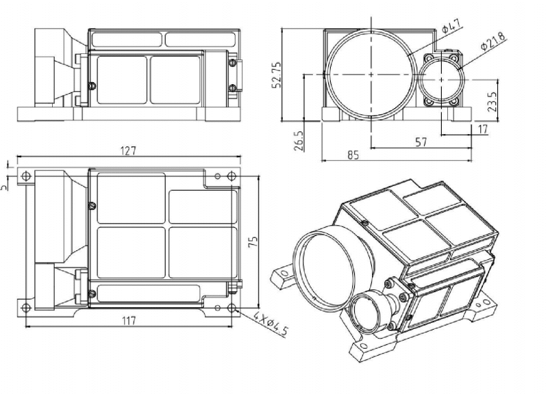 1535nm Laser Rangefinder Module 18000m SFB18000R