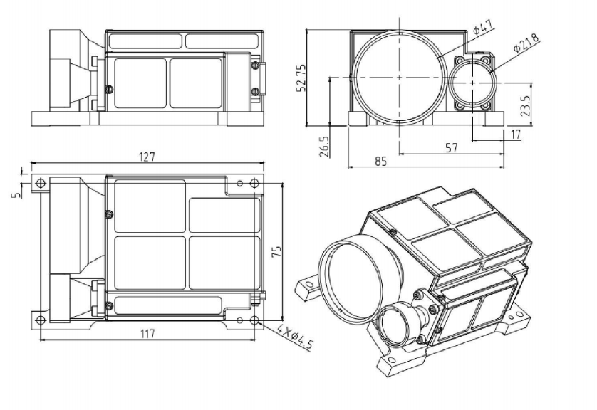 1535nm Laser Rangefinder Module 18000m SFB18000R