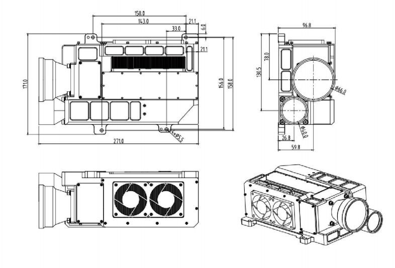 1535nm Laser Rangefinder Module 6000m SFB6000A