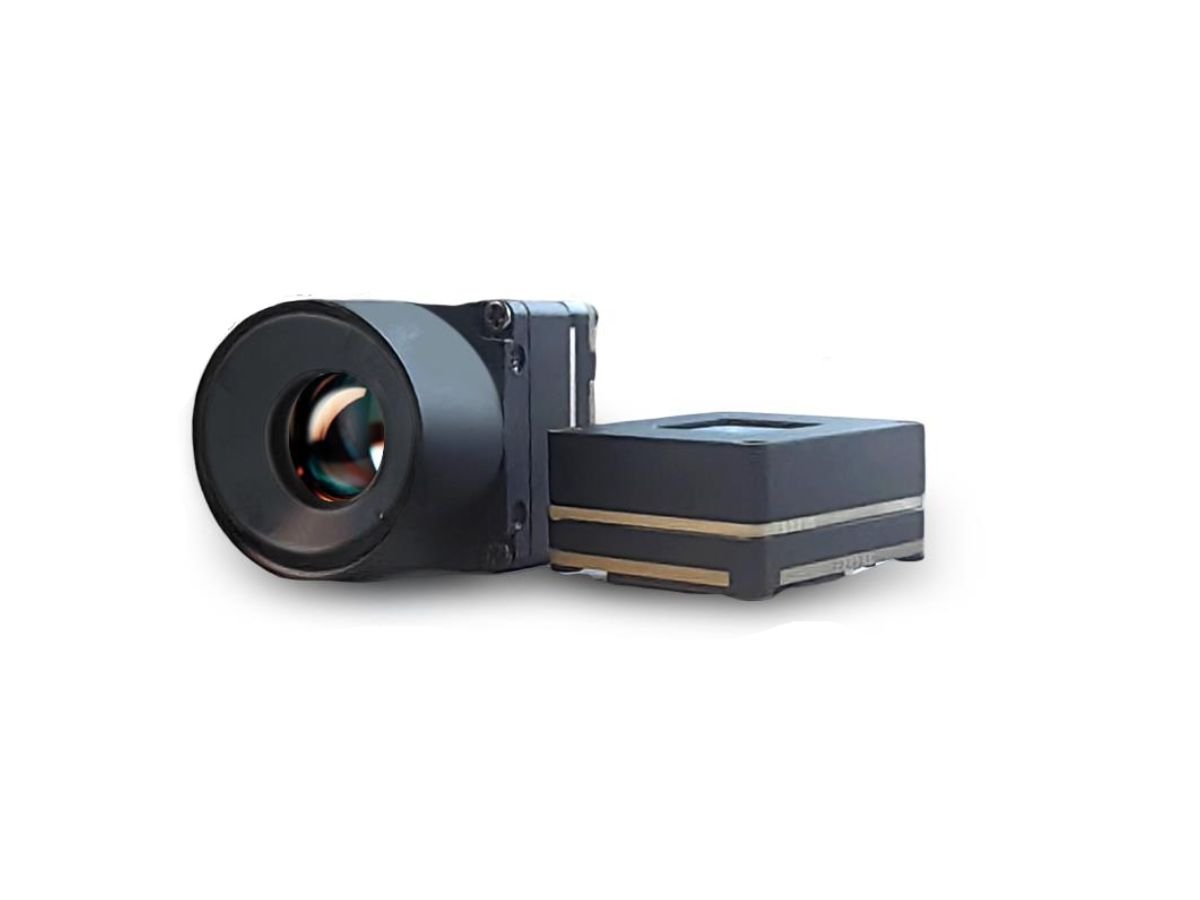 HW2 series uncooled infrared module components: VOx detector, lens, and infrared ISP chip for passive thermal imaging
