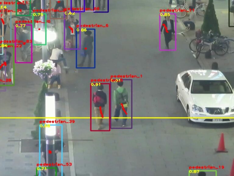 Drone AI track system interface displaying real-time target locking and thermal signatures.